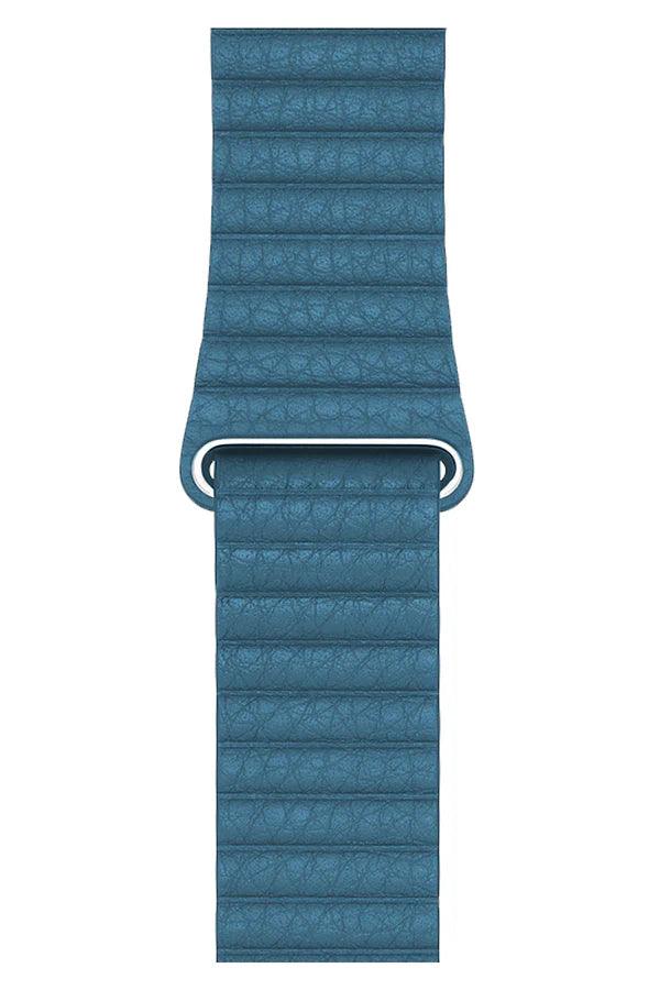 Curea Ceas Apple Watch Casual Leather Denim Blue - WATCHERS