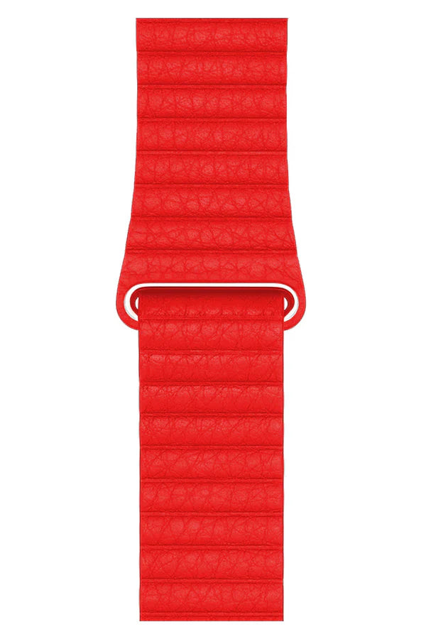 Curea Ceas Apple Watch Casual Leather Red - WATCHERS