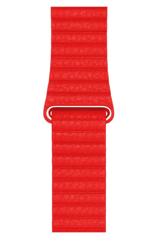 Curea Ceas Apple Watch Casual Leather Red - WATCHERS