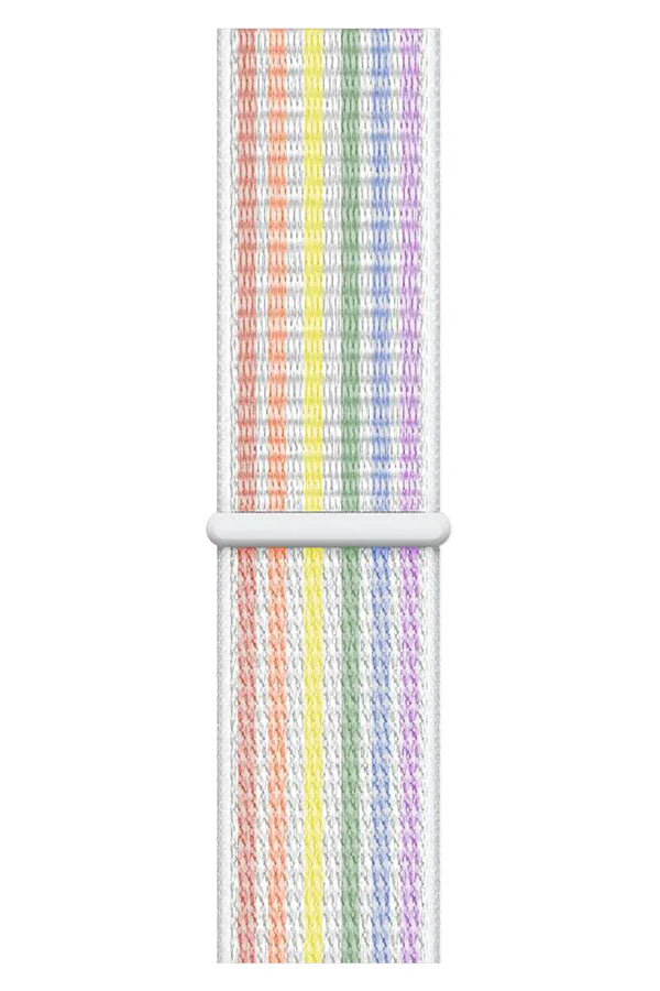 Curea Ceas Apple Watch Nylon Sport White Rainbow - WATCHERS