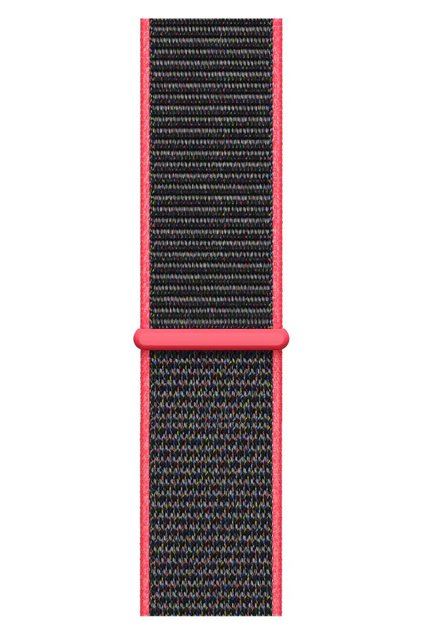 Curea Ceas Apple Watch Sport Nylon Raspberry Black - WATCHERS