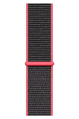 Curea Ceas Apple Watch Sport Nylon Raspberry Black - WATCHERS