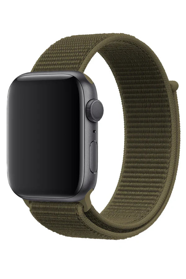 Curea Ceas Apple Watch Sport Nylon Commando Green - WATCHERS