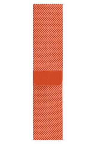 Curea Ceas Apple Watch Milanese Bright Orange Metalica - WATCHERS