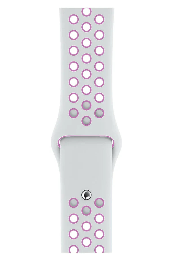 Curea Ceas Apple Watch Sport Silicon Lila White - WATCHERS