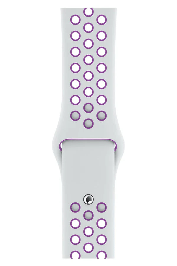 Curea Ceas Apple Watch Sport Silicon Purple White - WATCHERS