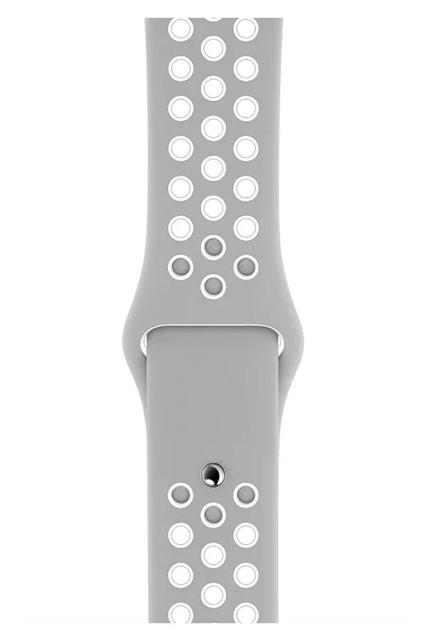 Curea Ceas Apple Watch Silicon Sport Gray White - WATCHERS