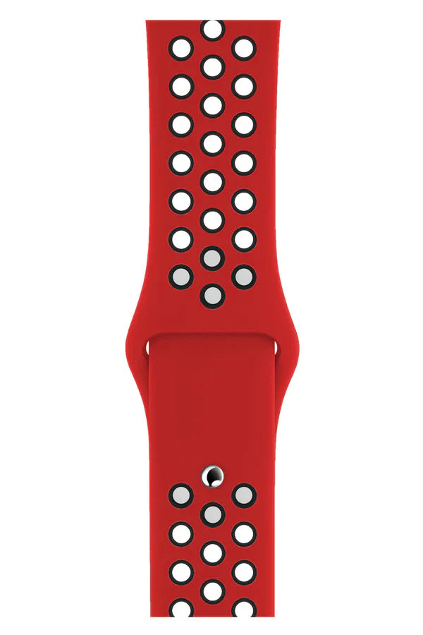 Curea Ceas Apple Watch Silicon Sport Red Black - WATCHERS