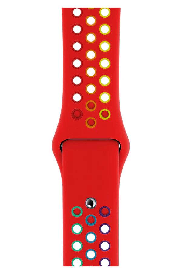 Curea Ceas Apple Watch Sport Silicon Orange Rainbow - WATCHERS