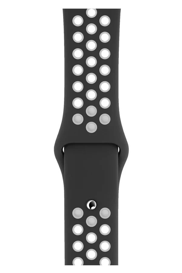 Curea Ceas Apple Watch Silicon Sport Black White - WATCHERS