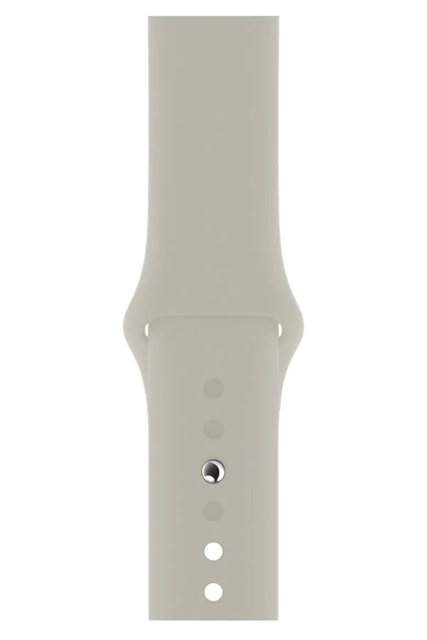 Curea Ceas Apple Watch Silicon Clasic Beige White - WATCHERS