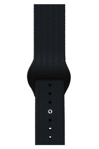 Curea Ceas Apple Watch Silicon Wave Black - WATCHERS