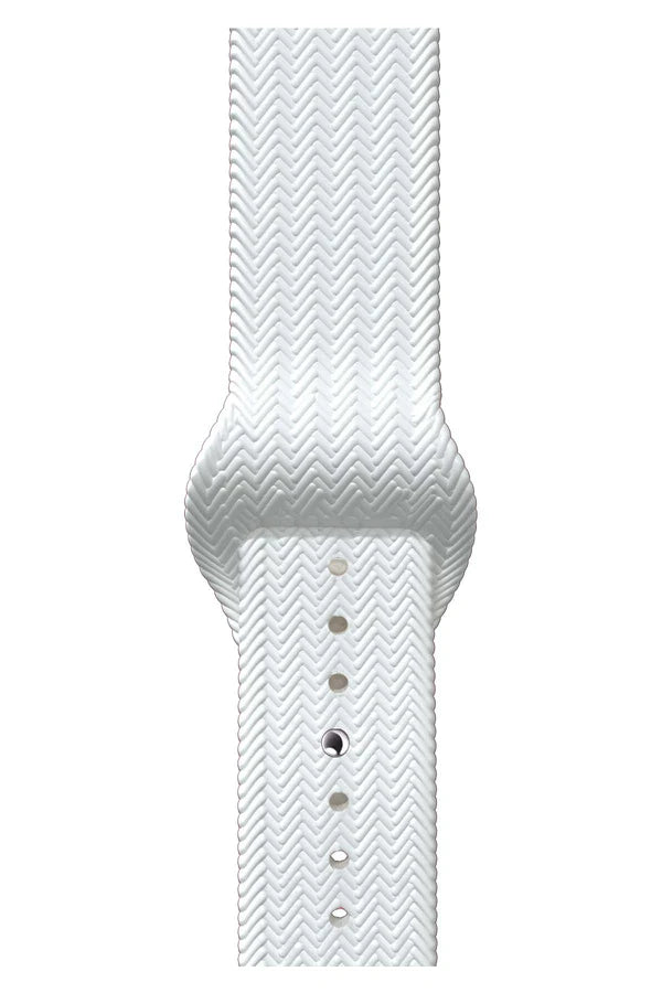 Curea Ceas Apple Watch Silicon Wave White - WATCHERS