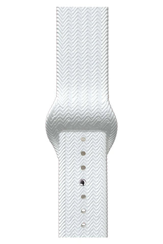 Curea Ceas Apple Watch Silicon Wave White - WATCHERS