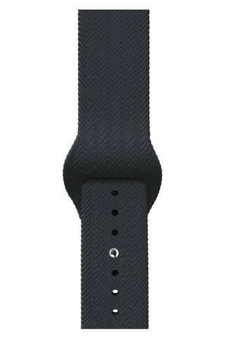 Curea Ceas Apple Watch Silicon Wave Dark Gray - WATCHERS