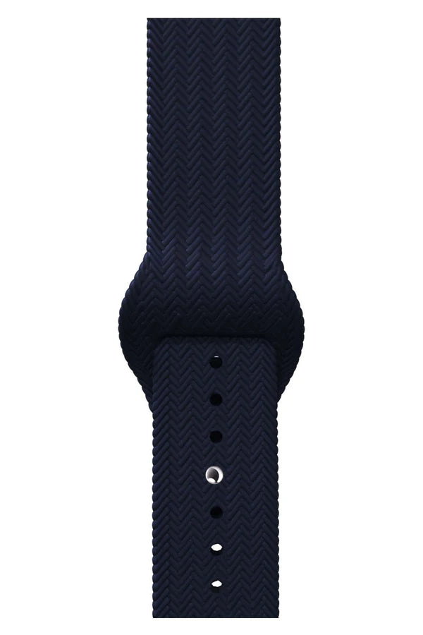 Curea Ceas Apple Watch Silicon Wave Navy Blue - WATCHERS