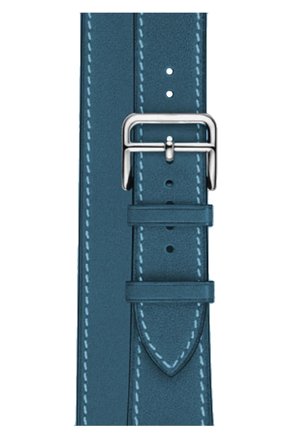 Curea Ceas Apple Watch Leather Monarch Spiral Blue - WATCHERS