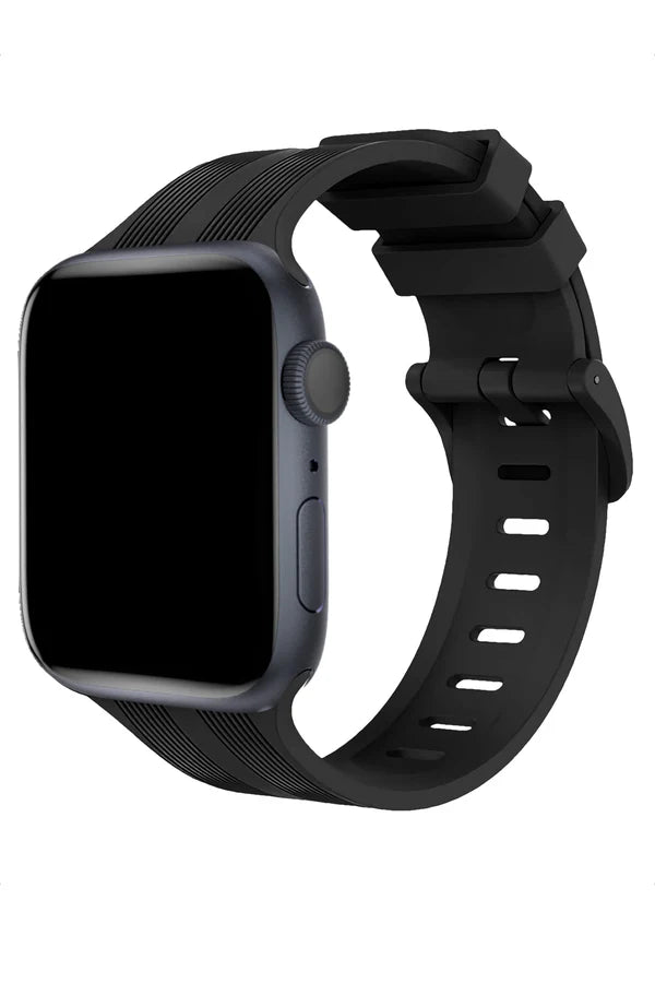 Curea Ceas Apple Watch Silicon Linea Black - WATCHERS