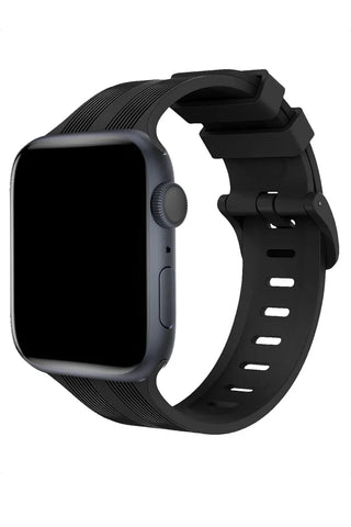 Curea Ceas Apple Watch Silicon Linea Black - WATCHERS