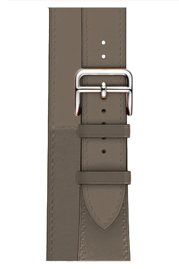 Curea Ceas Apple Watch Leather Monarch Spiral Taupe - WATCHERS