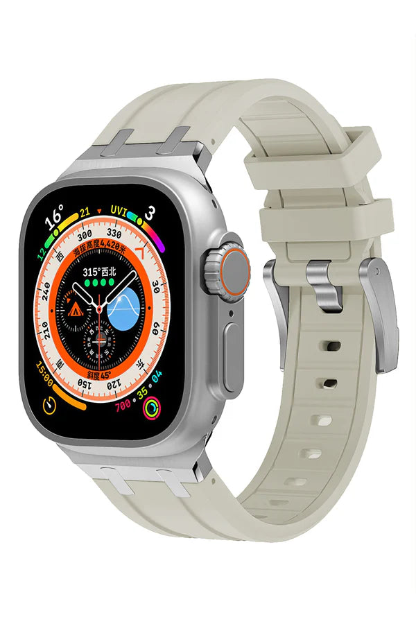 Curea Ceas Apple Watch Silicon Empire Beige - WATCHERS