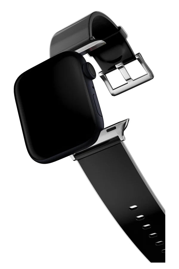 Curea Ceas Apple Watch Silicon Velura Black - WATCHERS