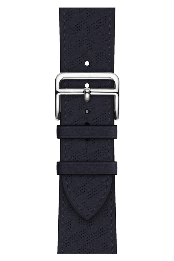 Curea Ceas Apple Watch Leather Perforated Monarch Midnight Blue - WATCHERS