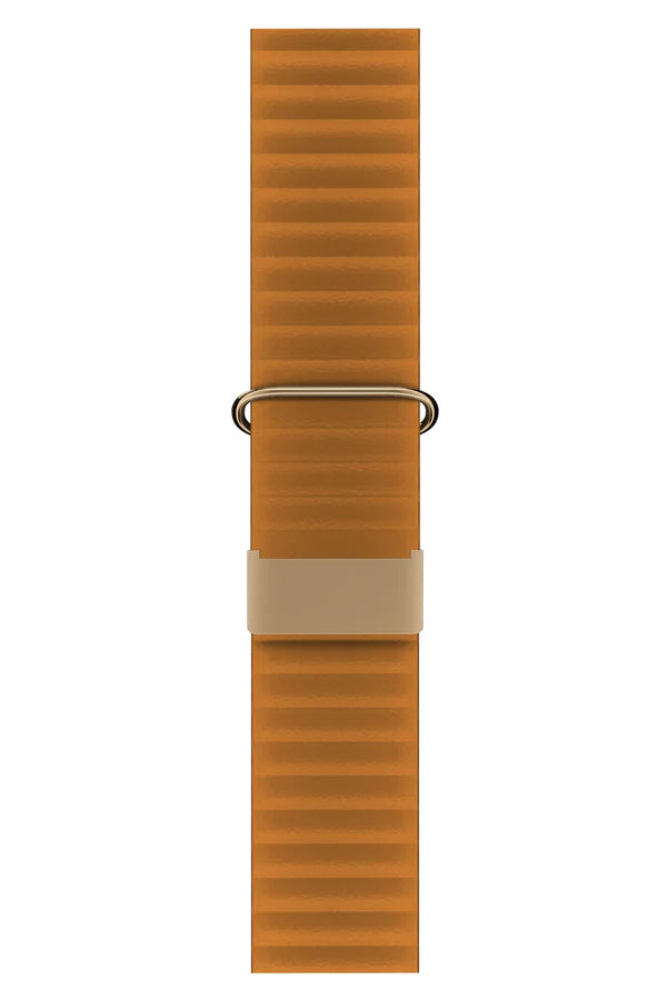 Curea Ceas Apple Watch Leather Majestic Warm Orange - WATCHERS