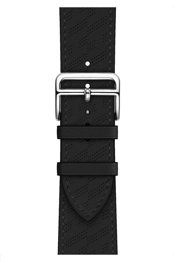 Curea Ceas Apple Watch Leather Perforated Monarch Black - WATCHERS