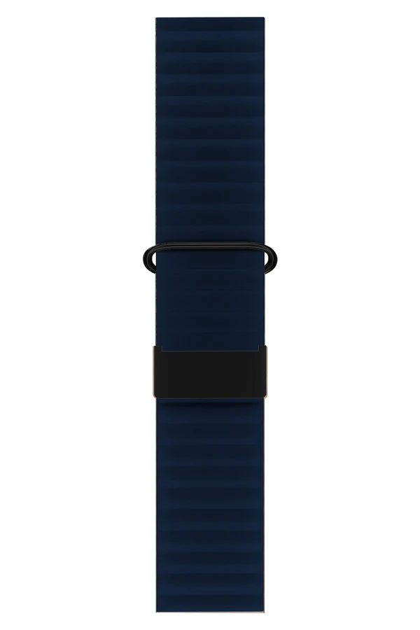 Curea Ceas Apple Watch Leather Majestic Dark Blue - WATCHERS